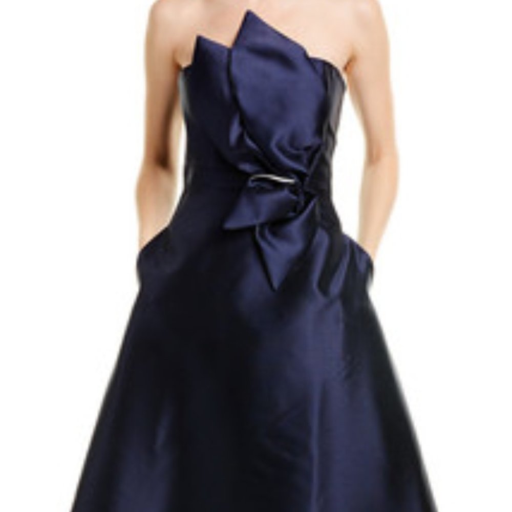 KAY UNGER Navy Strapless Gown - Sz 14 - NWT